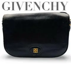GIVENCHY ジバンシィ ショルダーバッグ ヴィンテージ レザー 黒 金具のサムネイル