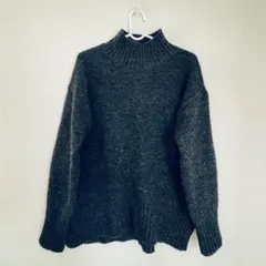 《匿名配送》【GU】【Sサイズ】パフィータッチハイネックチュニック　グレー