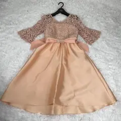 限定！最終値下げ中美品パーティードレス♡刺繍サテンドレスワンピース結婚式二次会