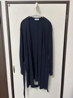 LIDnM ネイビー カーディガン ウエストリボン付き