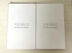 rom&nd 鏡 ハンドミラー 2個セット ベージュ ノベルティ 韓国コスメのサムネイル