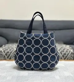 ハンドメイド　ラウンドトートバッグ　ミナペルホネン　tambourine　533 ハンドメイド ラウンドトートバッグ ミナペルホネン tambourine 534