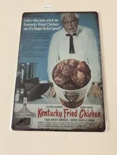 KFC ケンタッキーフライドチキン ブリキ看板 昭和レトロ風