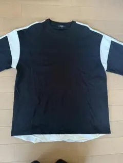 BEAMS 長袖カットソー ブラック/ホワイト L