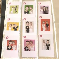 結婚式　ポーズカード フォトラウンド 9枚セット 文字なし