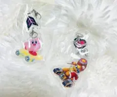 カービィのエアライダーパワーアップ！アクリルチャーム(カービィ&デデデ大王セット