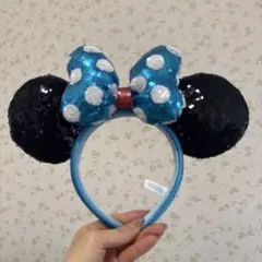 ミニーマウス風スパンコールカチューシャ