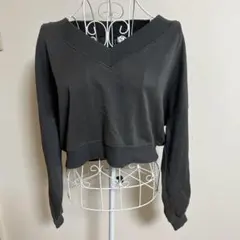 クロップドトレーナー　サイズS ダークグレー