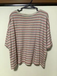 Champion ストライプ 半袖Tシャツ Women's M