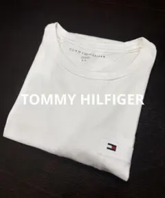 TOMMY HILFIGERワンポイント ホワイト半袖シャツ S