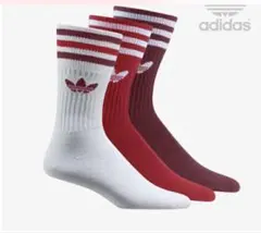 未使用　アディダスオリジナルス　3足組　メンズ　ラインソックス　トレフォイル