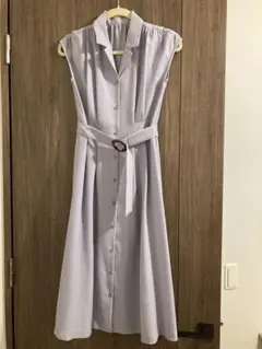 プロポーションドレッシング　ノースリーブ シャツワンピース S ブルー