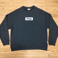 FILA もこもこロゴ刺繍 スウェット トレーナー LLサイズ