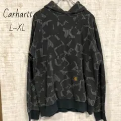 カーハート☆Carhartt　パーカー　プルオーバー　フーディー　総柄　XL