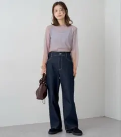 Kastane （カスタネ） ハイウエストストレートデニム