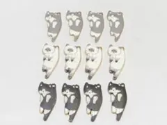 つままれた猫 ぶらりんネコ チャーム パーツ １２個セット