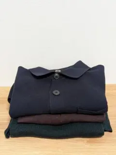 UNIQLO3点セット(ミラノリブシャツカーデ・メリノリブ・極暖タートル)