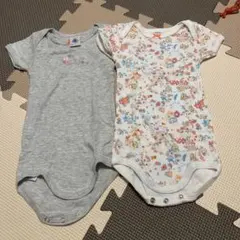PETIT BATEAU 半袖ボディスーツ 6m 2枚セット