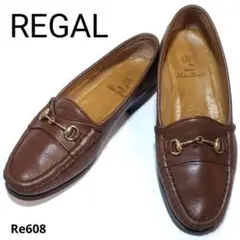 リーガル　ビットローファー　金具　本革　レザー　24cm　ブラウン