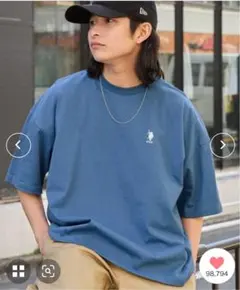 U.S. POLO ASSN. ワンポイント刺繍 ビッグシルエット半袖tee