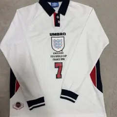 イングランド代表 ユニフォーム 長袖 BECKHAM 7 1998