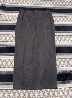 60s 70s ストライプ スラックス　ウールギャバ　ごま塩　ヒッコリー