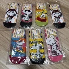 スヌーピー キャラクター靴下 7足セット