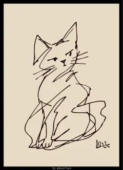 猫 アート 写真 2L判 (127 × 178mm)