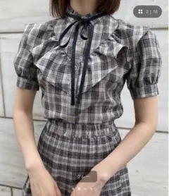 evelyn 横浜店限定 新品 クロスティアードチェックOP ワンピース