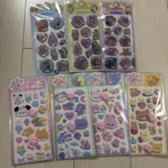 ラブブウォーターシール3枚と肉球シール4枚