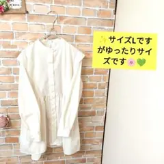 本日限定値下げ‼️ 長袖ブラウス チュニック シャツ セレモニー アイボリー L