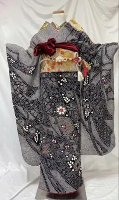 絞り　正絹　振袖 振袖フルセット　振袖セット　成人式 K4