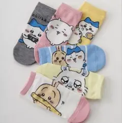 ちいかわ　キャラクター柄　ソックス6足セット 23-25cm