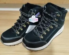 防寒 撥水加工 スケッチャーズ レディース ハイカットスニーカー 24cm