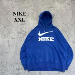【NIKE】ナイキ（XXL）プルオーバーパーカー＊スウッシュ＊ビッグロゴ＊裏起毛