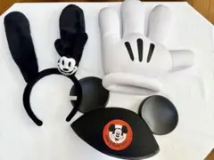 【バラ売り不可】ディズニーコスチュームセット 耳付き帽子&カチューシャ&グローブ
