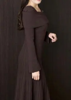 新品La Lueur Knit Dress bordeaux sサイズ