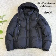 【ナノユニバース 西川ダウン】美品 ダウンジャケット G2 ブラック M