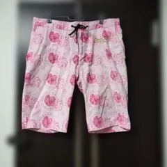 BANANA SEVEN ハイビスカス　ハーフパンツ ピンク　XＬ　バナナセブンのサムネイル