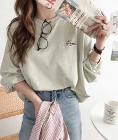 クラシカルエルフ ワンポイント 刺繍 ゆったり ロンT