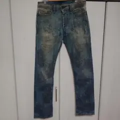 DIESEL THANAZ W27 L30 ダメージ加工ストレートデニム