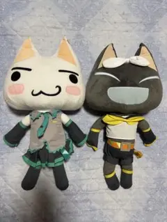 【どこでもいっしょ】初音ミク　鏡音リン・レン　コスプレニャ！マスコット　トロ どこでもいっしょ 初音ミク ぬいぐるみ トロ クロ 鏡音リン レン