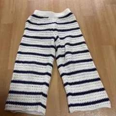 ZARA パンツ ボーダー 98cm 3Y ネイビー×ホワイト