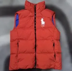 ポロ ダウンベスト レッド　今月まで