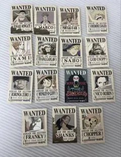 ONE PIECEワンピース手配書フレークステッカーシールセット