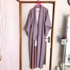 薄紫 小紋 着物 ポリエステル製