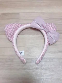 Hello Kitty 猫耳カチューシャ ピンク ツイード