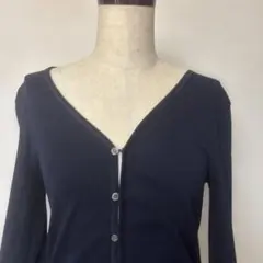 I.S sunaokuwahara カーディガン　ネイビー