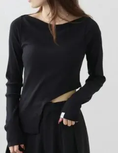 新品【CIAOPANIC TYPY】オフショルダーカットアウトトップス　ブラック