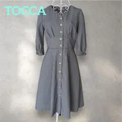 TOCCA ギンガムチェック柄 ワンピース 七分袖